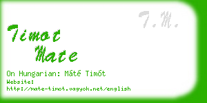 timot mate business card